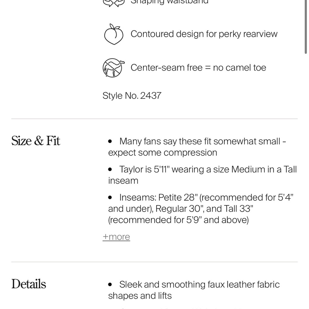 Spanx Shape Faux Leather Leggings - Picture 5 of 6